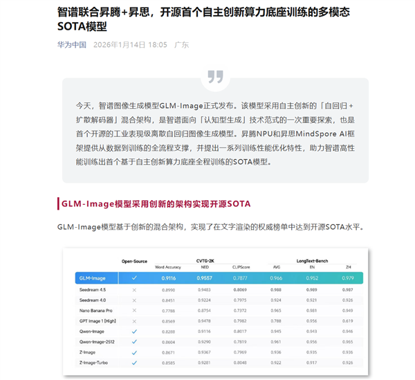 历史一刻！华为：SOTA多模态模型首次在国产芯片上完成全程训练 实测效果惊艳